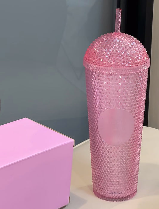 Starbucks Crystal Pink Glass Tumblr