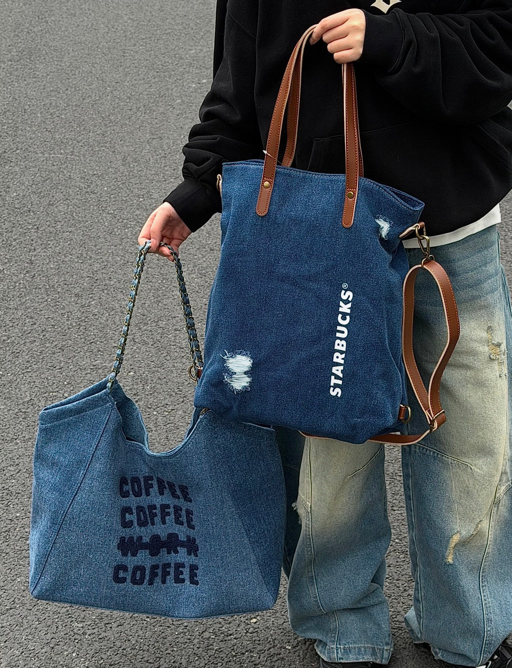 Starbucks Denim Backpack