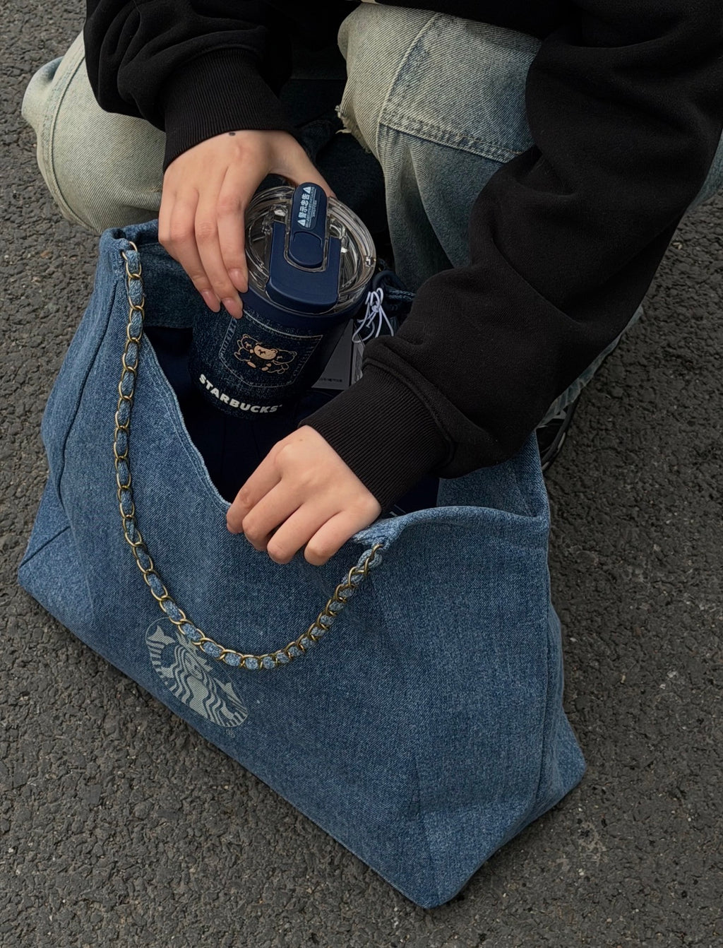 Starbucks Denim Shoulder Bag