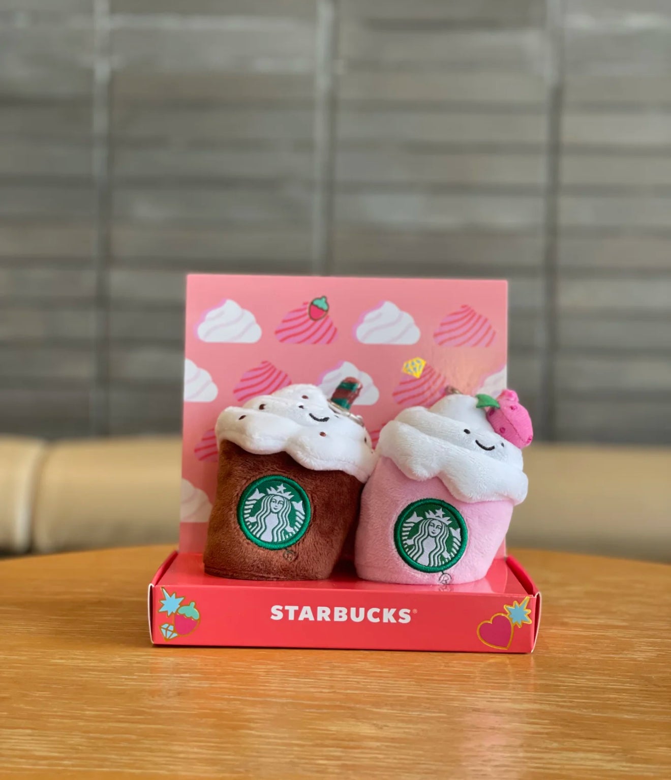 Starbucks Plush Toy Keychain Set