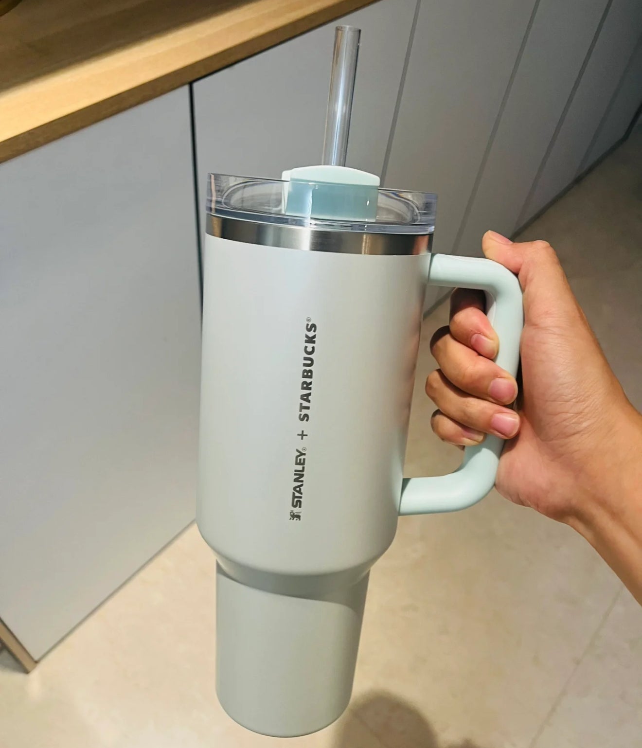 Starbucks x Stanley Pearl Ocean Blue Thermos Flask