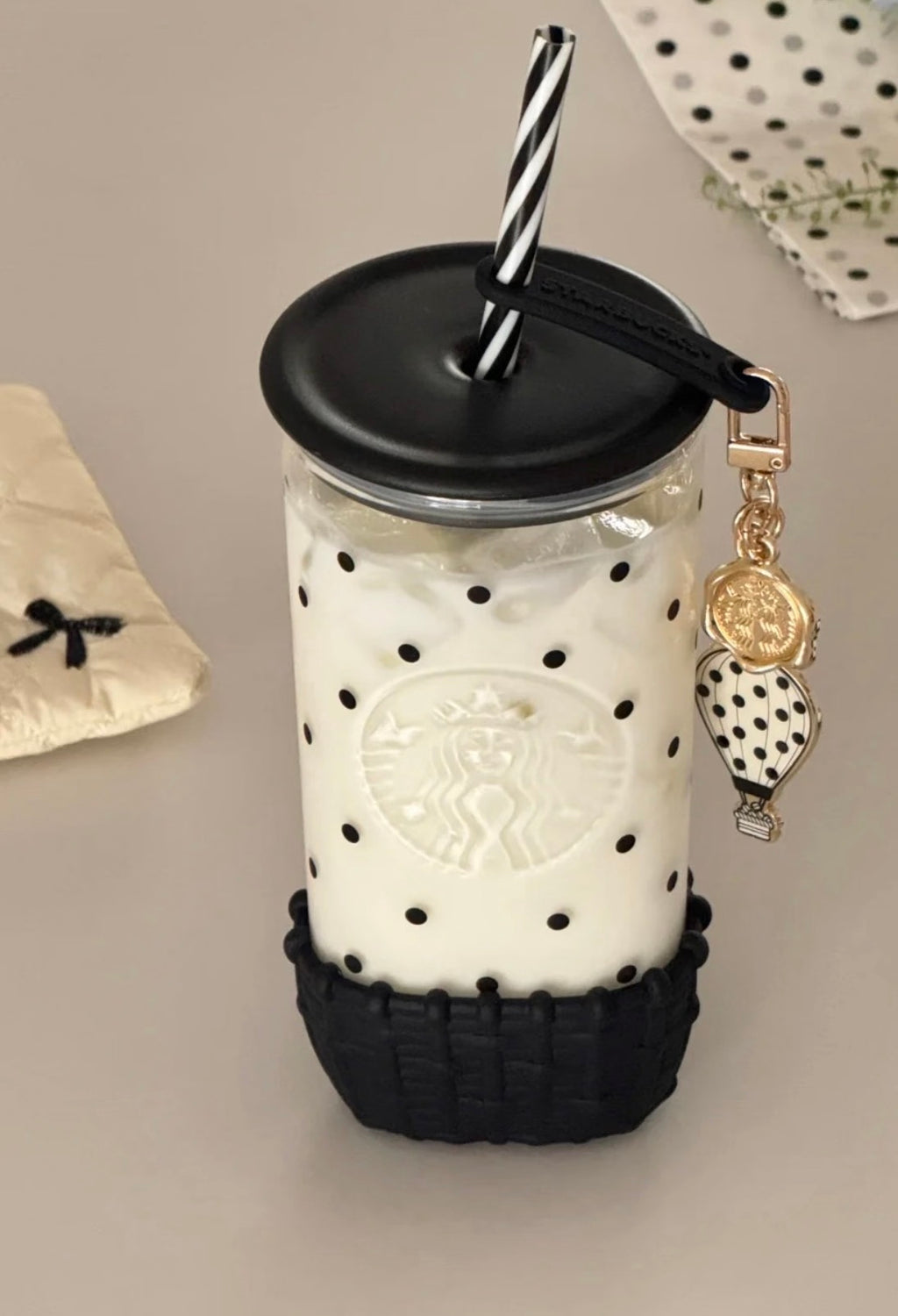 Starbucks x Polka Dots Straw Glass Tumblr
