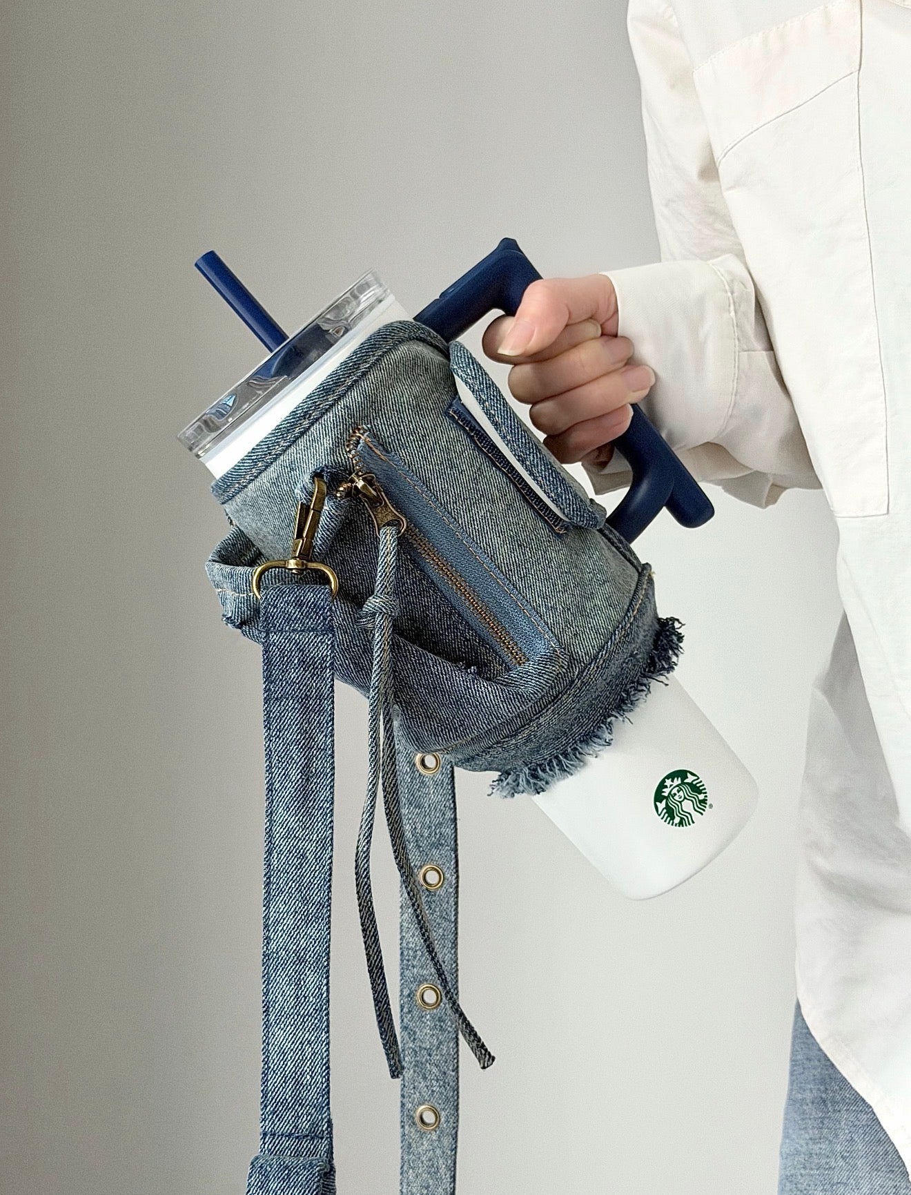Starbucks Denim Bag Tumblr