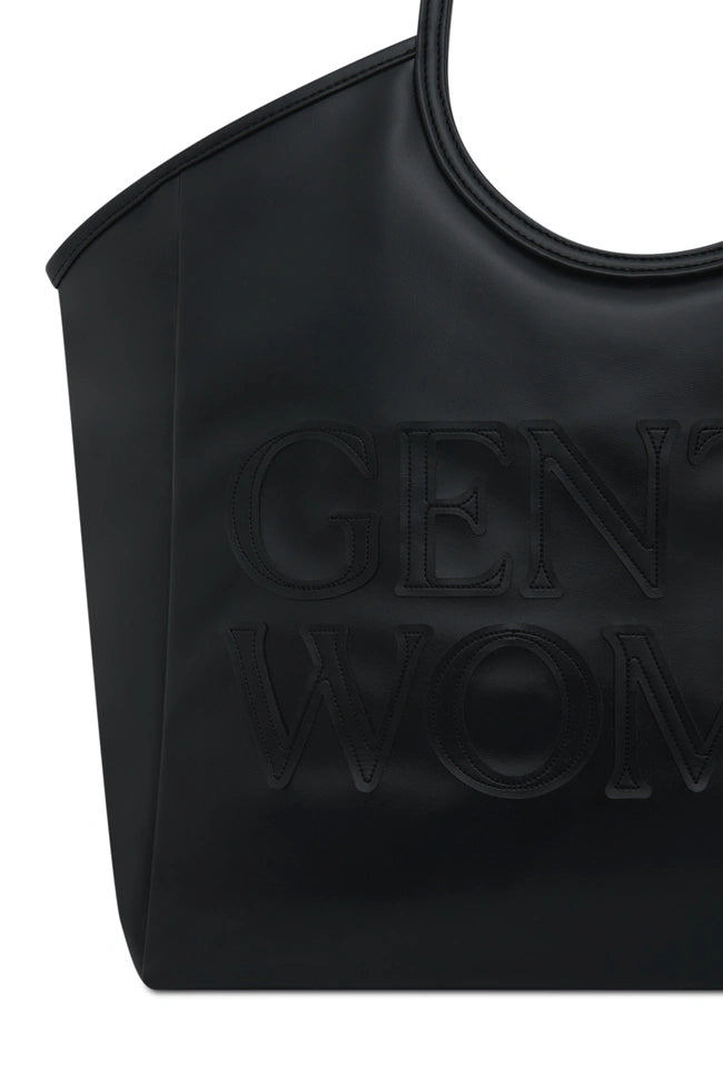 GentleWoman Black Carryall PU Tote Bag