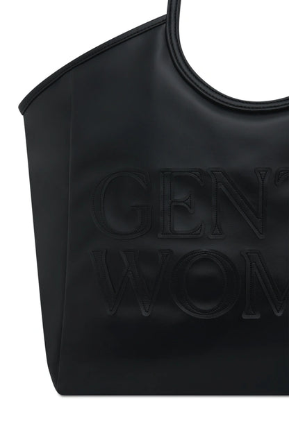 GentleWoman Black Carryall PU Tote Bag