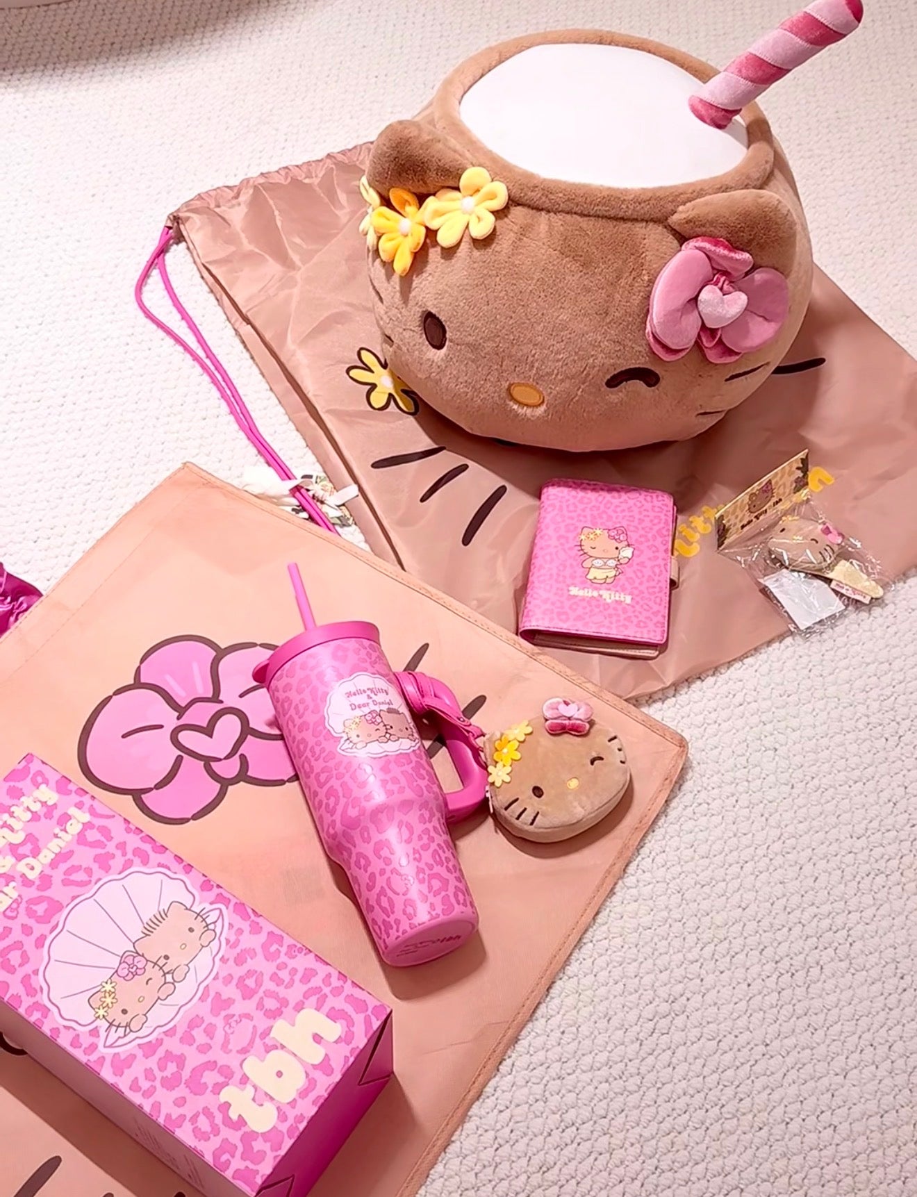 TBH x Pink Leopard Hello Kitty & Dear Daniel Thermos