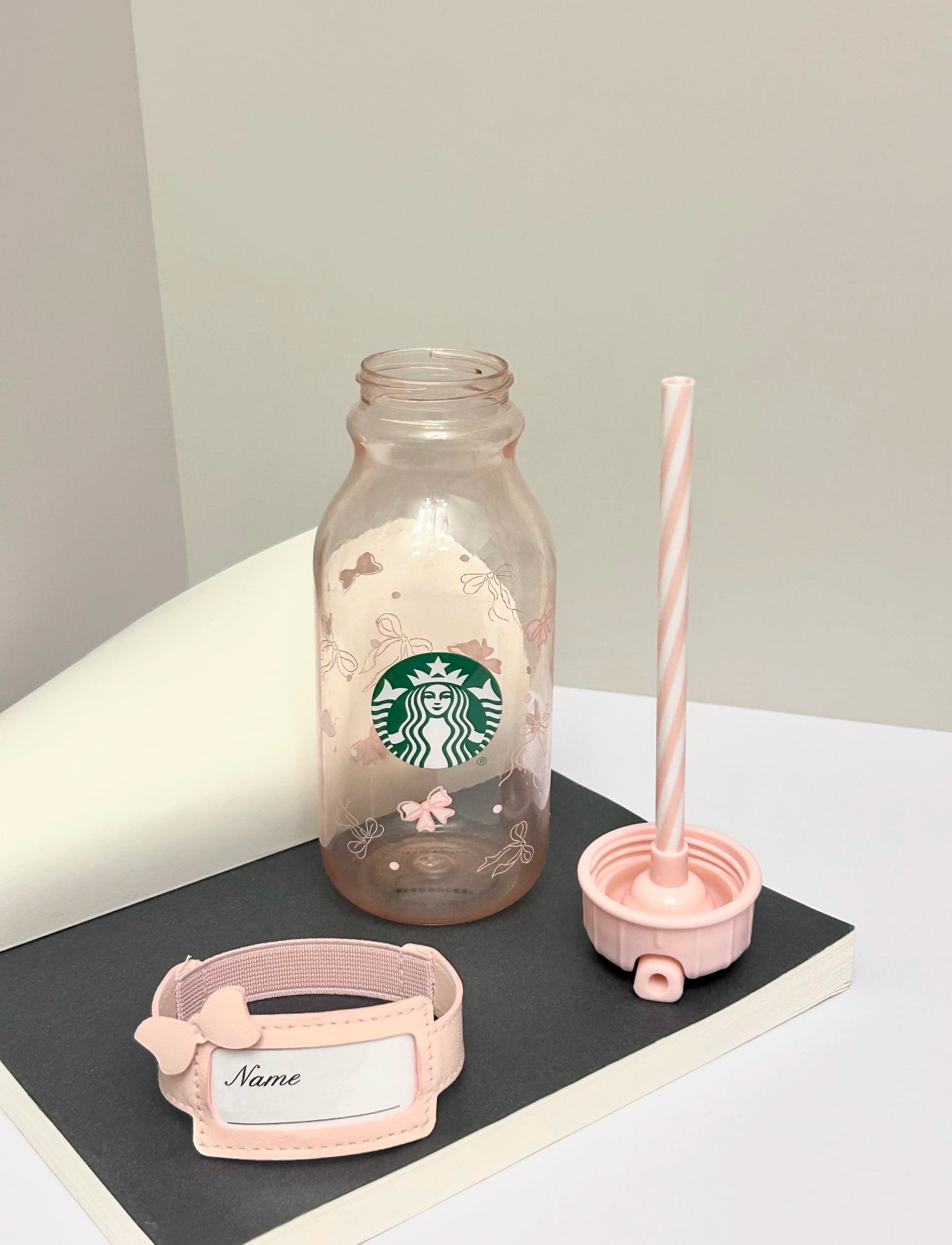 Starbucks Pink Ribbon Straw Clear Glass