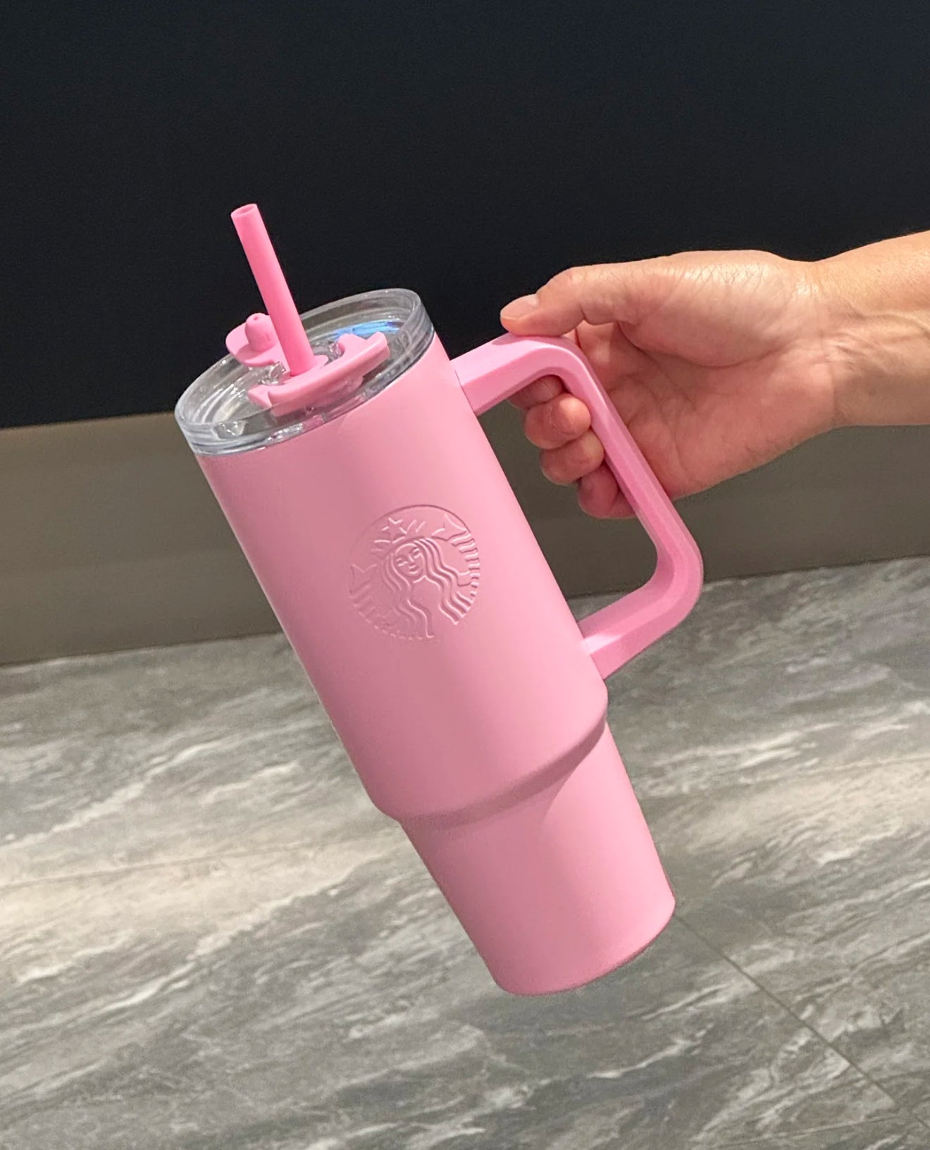 Starbucks Barbie Pink Side Handle Flask