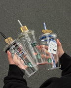 Starbucks Denim Straw Glass Tumblr