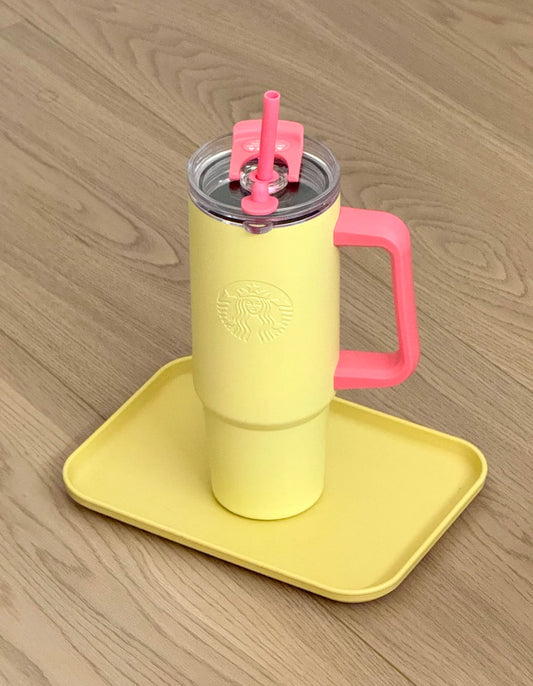 Starbucks Barbie Yellow Pink Thermos
