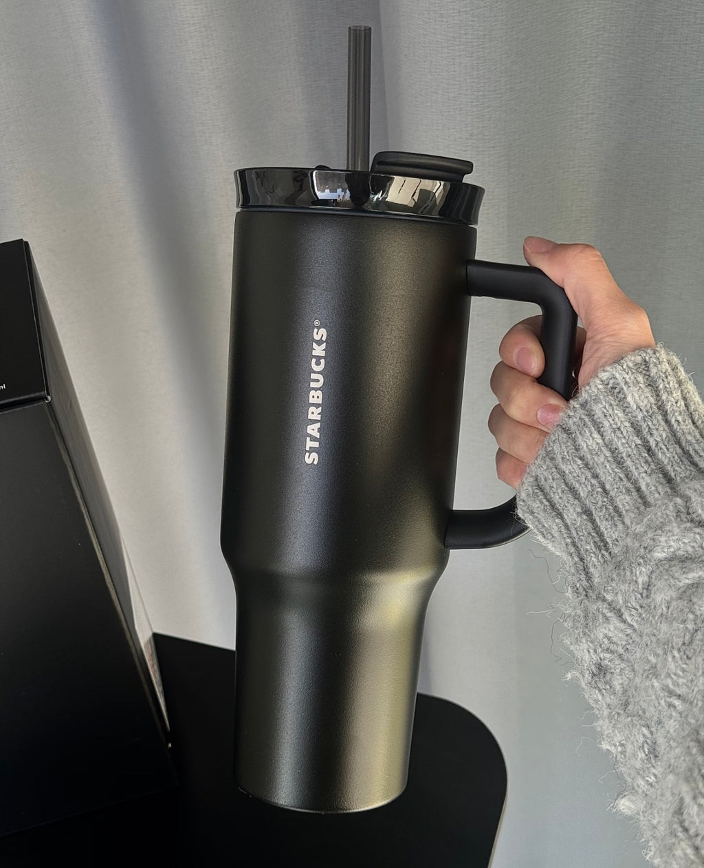 Starbucks For Him Matte Black Side Handle
