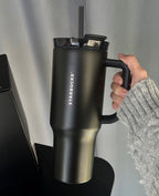 Starbucks For Him Matte Black Side Handle