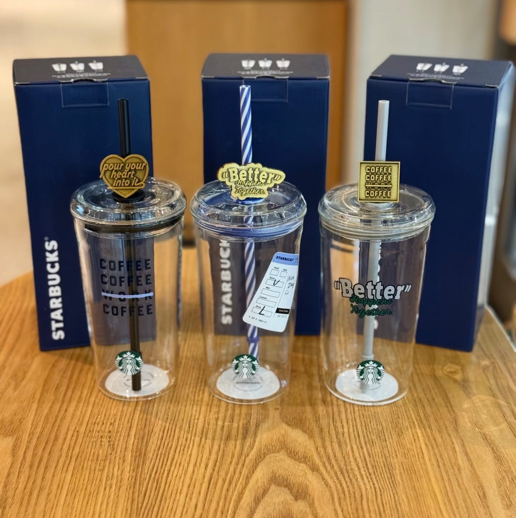 Starbucks Denim Straw Glass Tumblr
