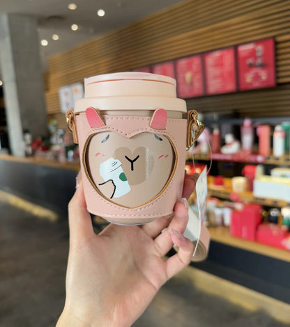 Starbucks CapyBara Hot Tea Flask with Cup Holder