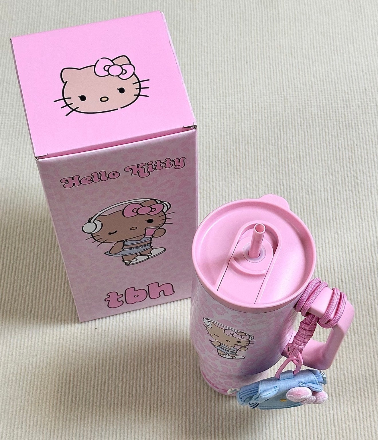 TBH x Pink Leopard Hello Kitty Thermos