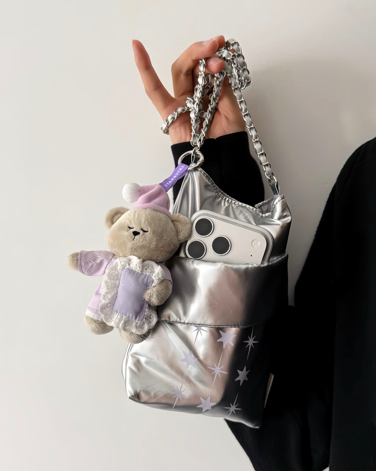 Starbucks Galaxy Tumblr with Bear Sling Pouch