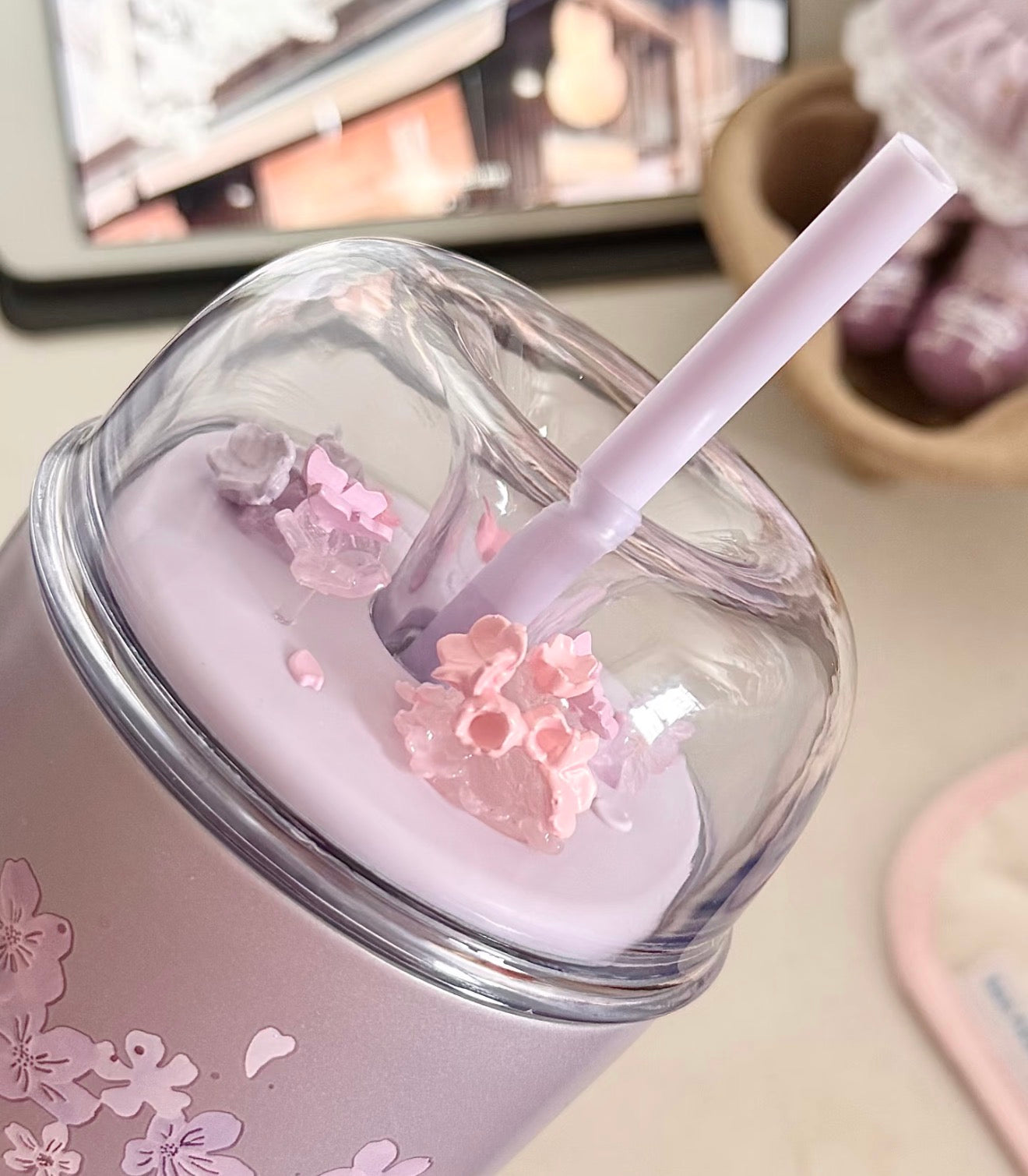 Starbucks Sakura Thermos Straw Tumblr