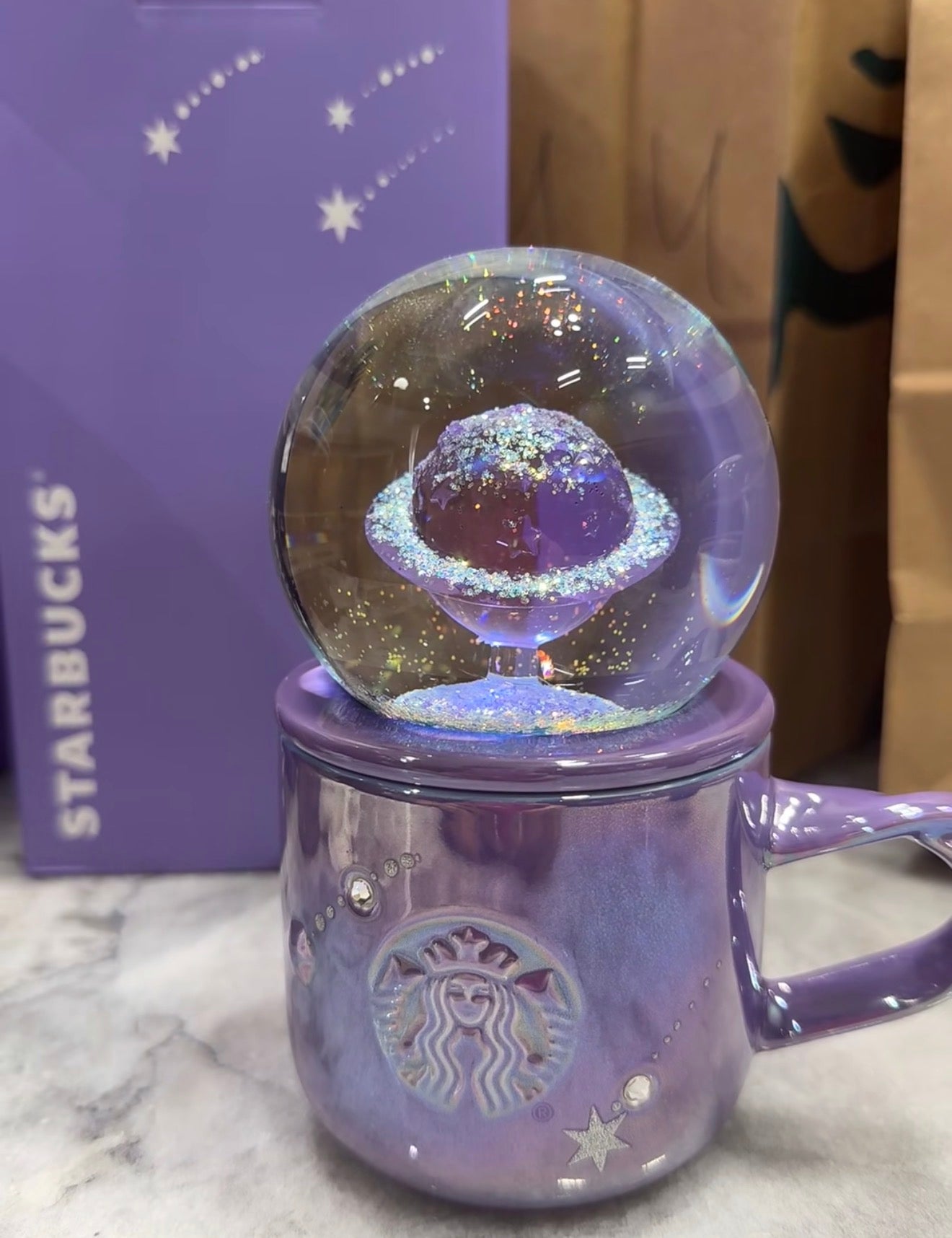 Starbucks Galaxy SnowGlobe Mug