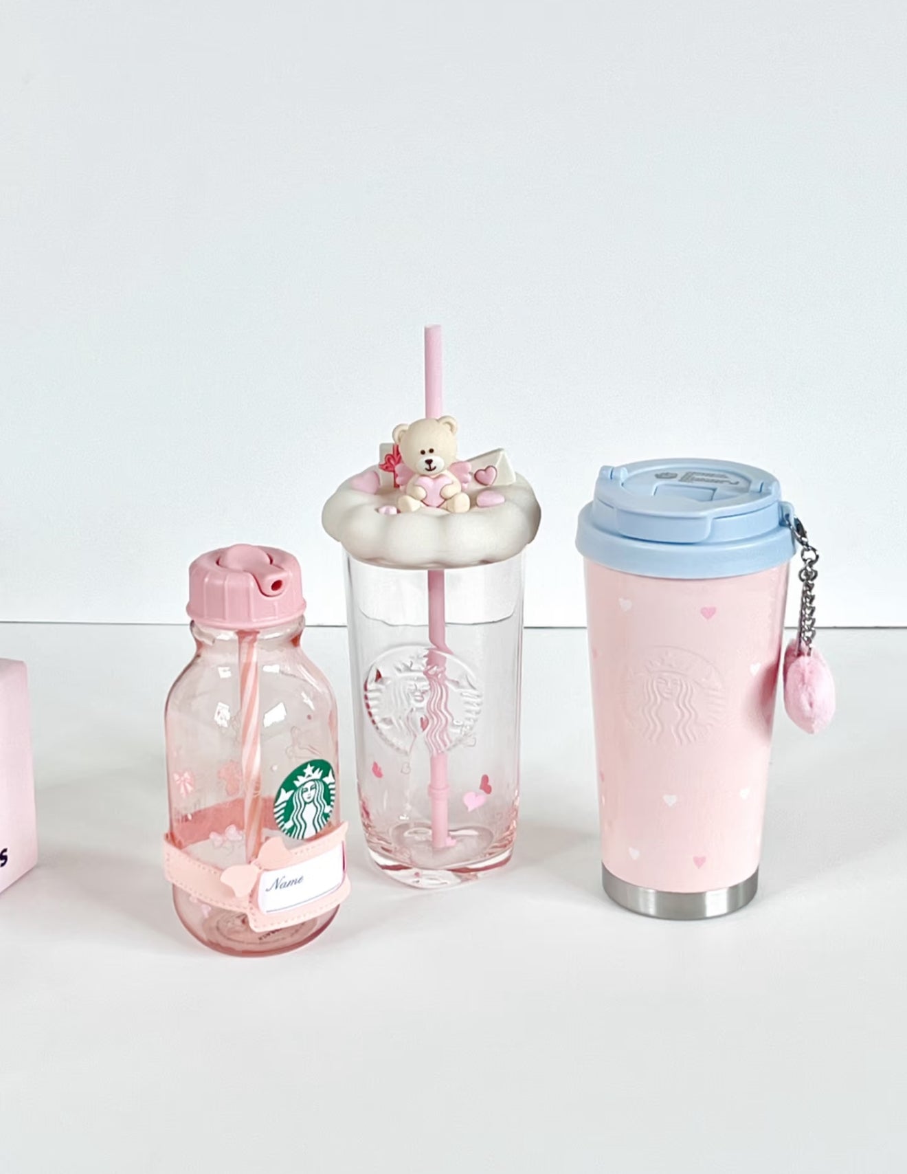 Starbucks Pink Ribbon Straw Clear Glass