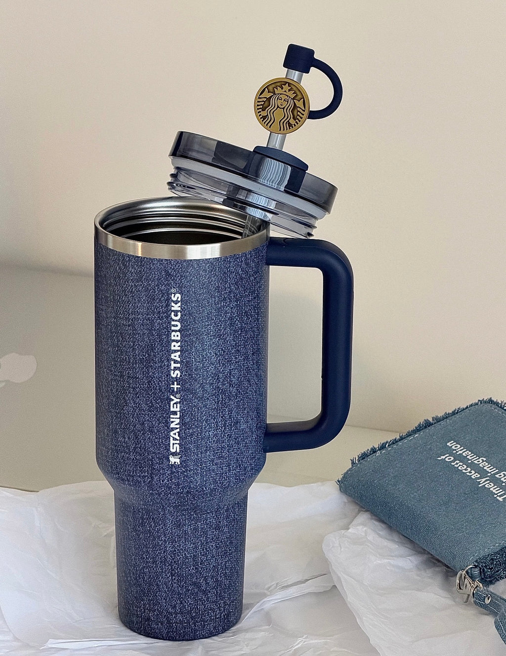 Starbucks Denim Side Handle Tumblr