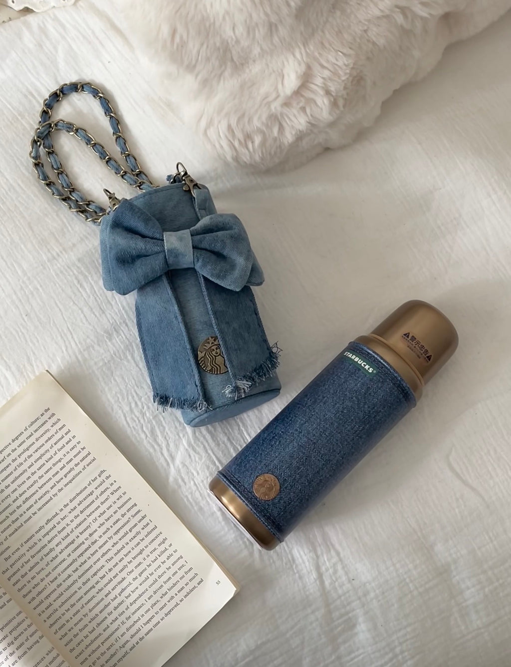 Starbucks Denim Bow Tumblr