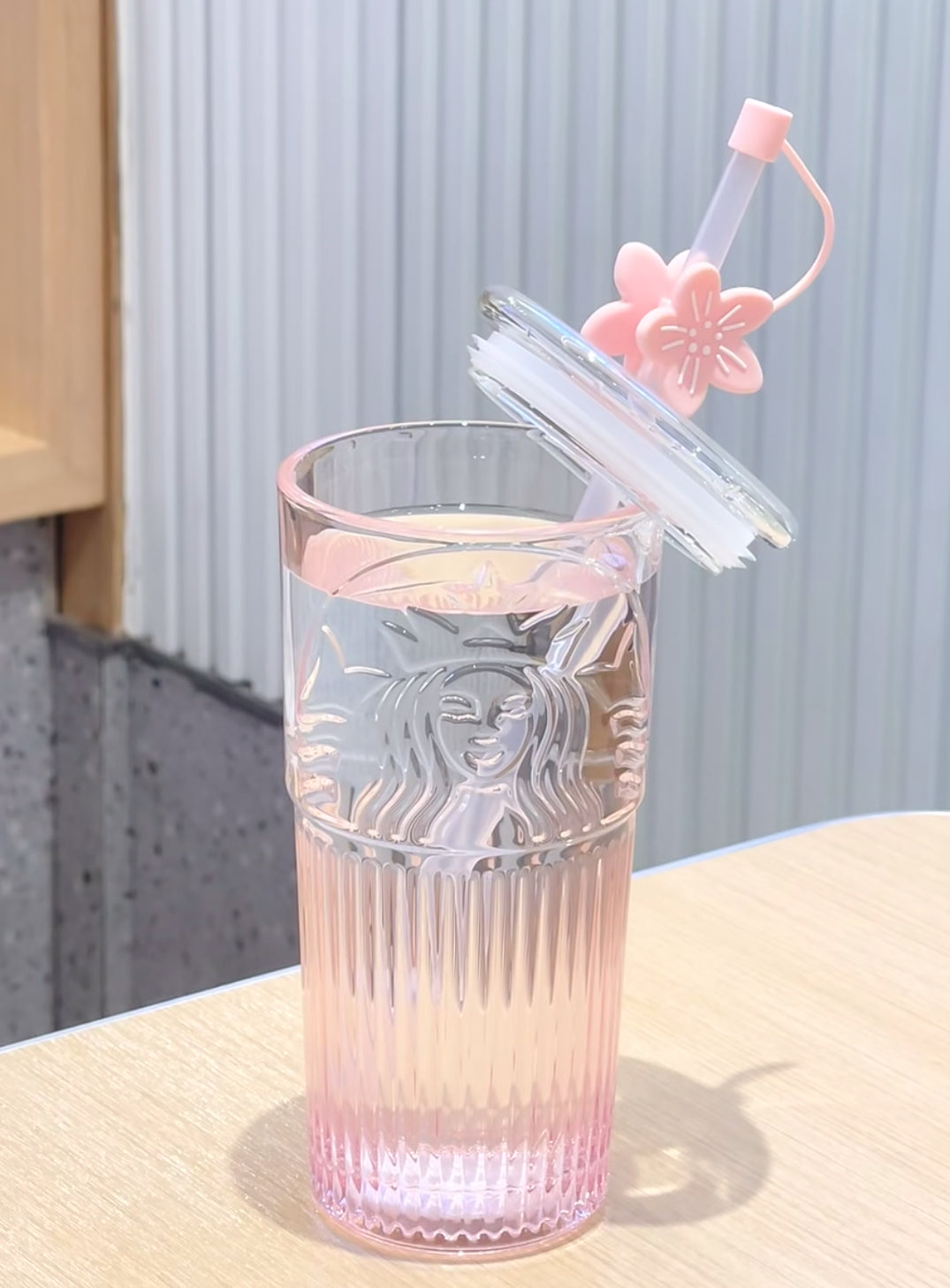 Starbucks Sakura Straw Glass