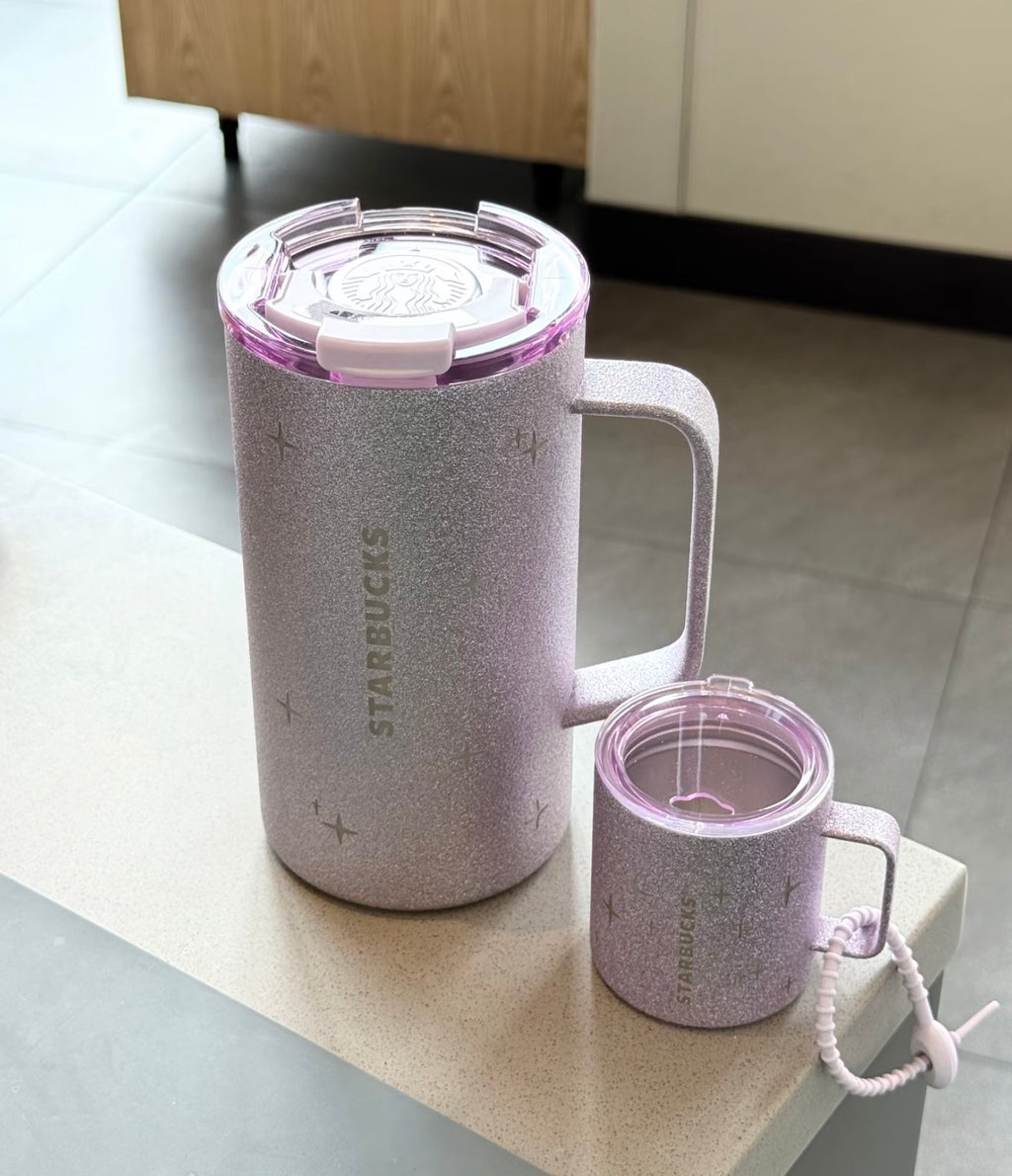 Starbucks Galaxy Glitter Twin Thermos Mug