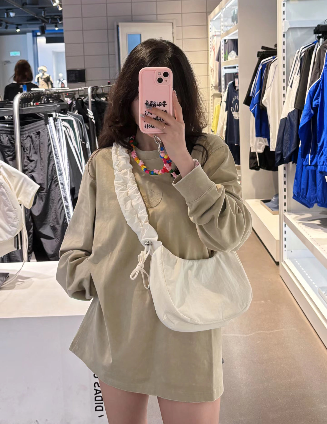 Adidas White Shoulder Bag