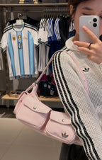Adidas Leather Shoulder Bag Pink