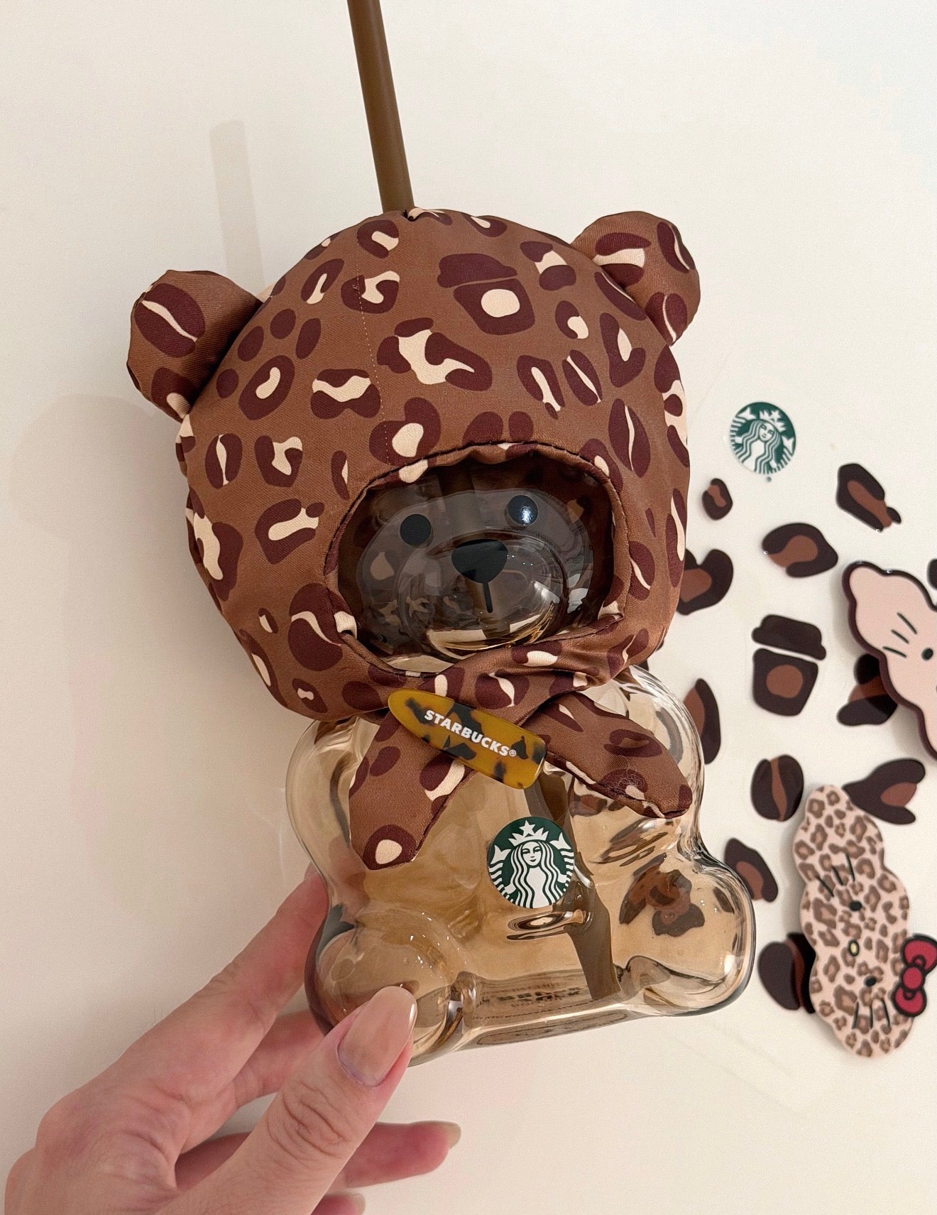 Starbucks Leopard Brown Bear Tumblr