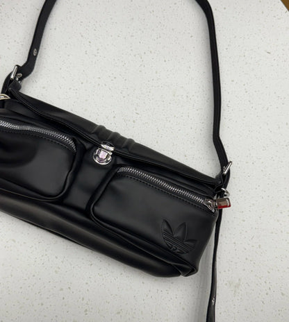 Adidas Black Leather Shoulder Bag