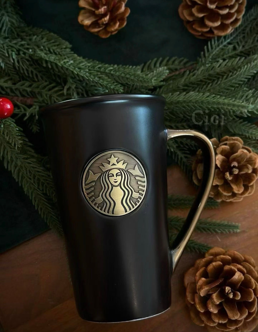 Starbucks All Black Sleek Mug