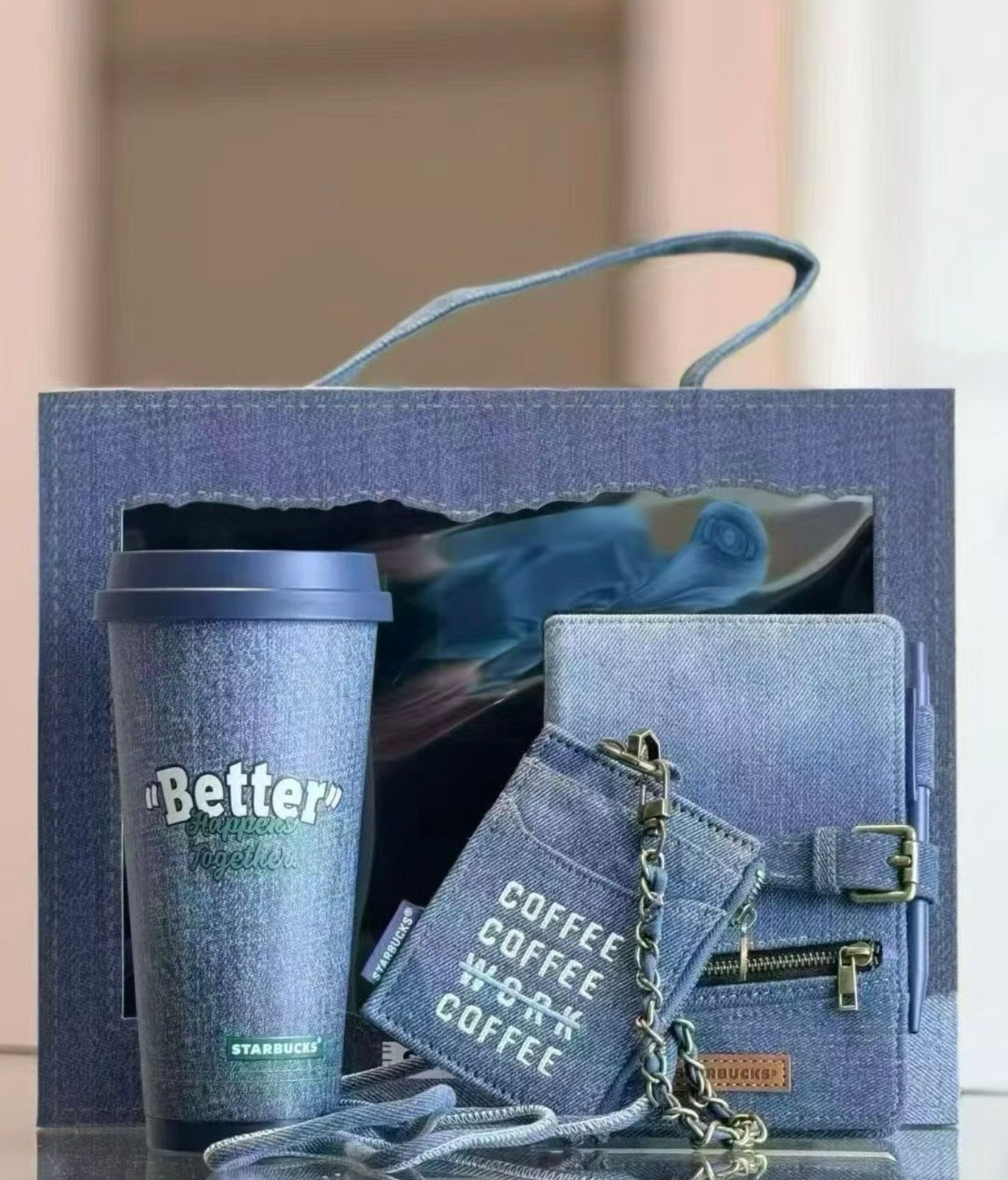 Starbucks x Denim Tumblr Notebook Set