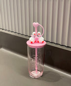 Starbucks Valentines Twin Duck Glass Cup