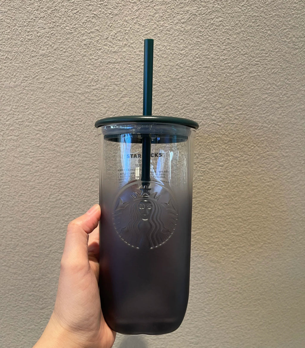Starbucks Matte Black Straw Glass