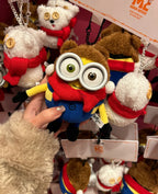 Minions Bob & Tim Snowman Keychain