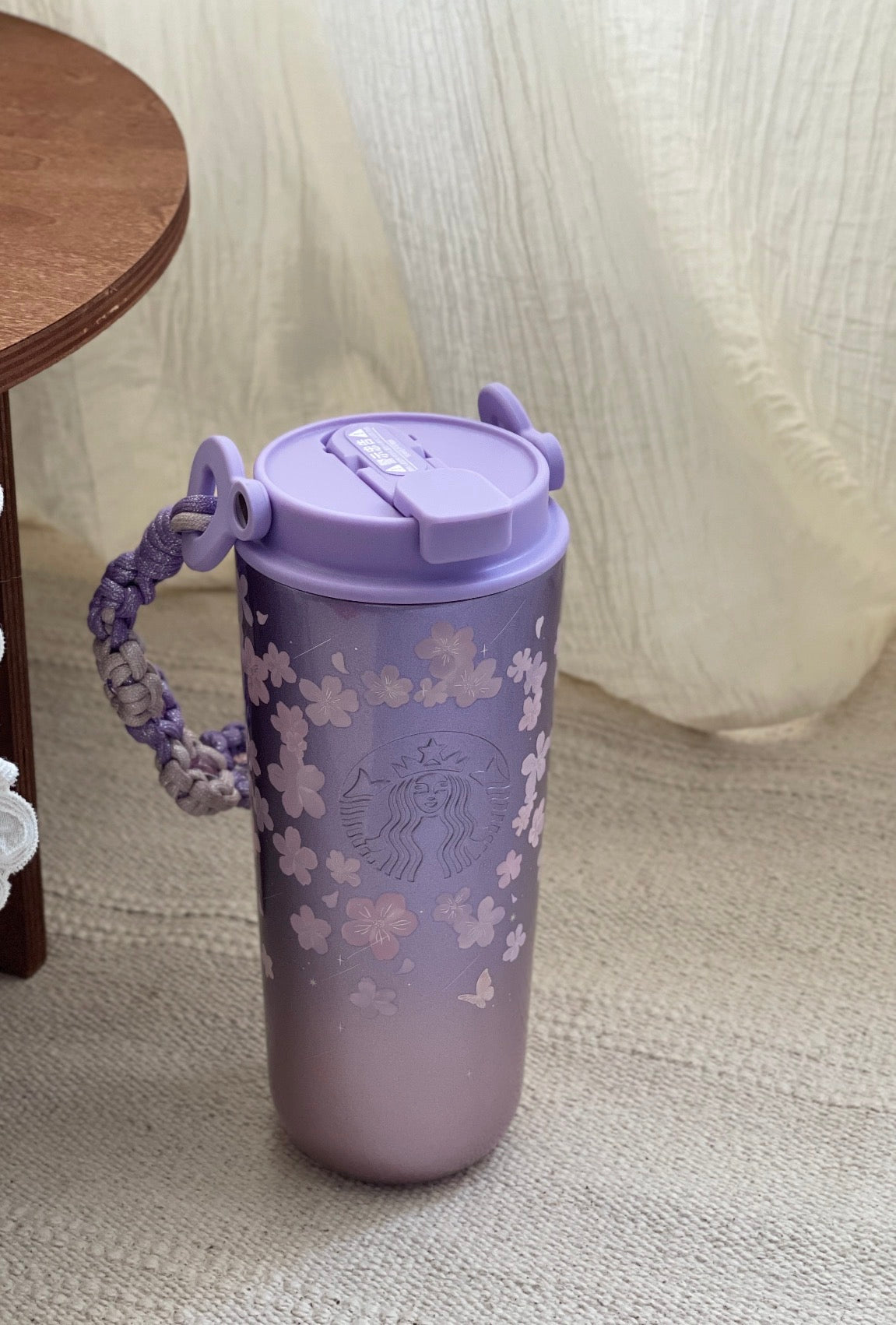 Starbucks Sakura Crochet Handle Flask