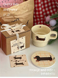 Dachshund Dog Mug with Lid