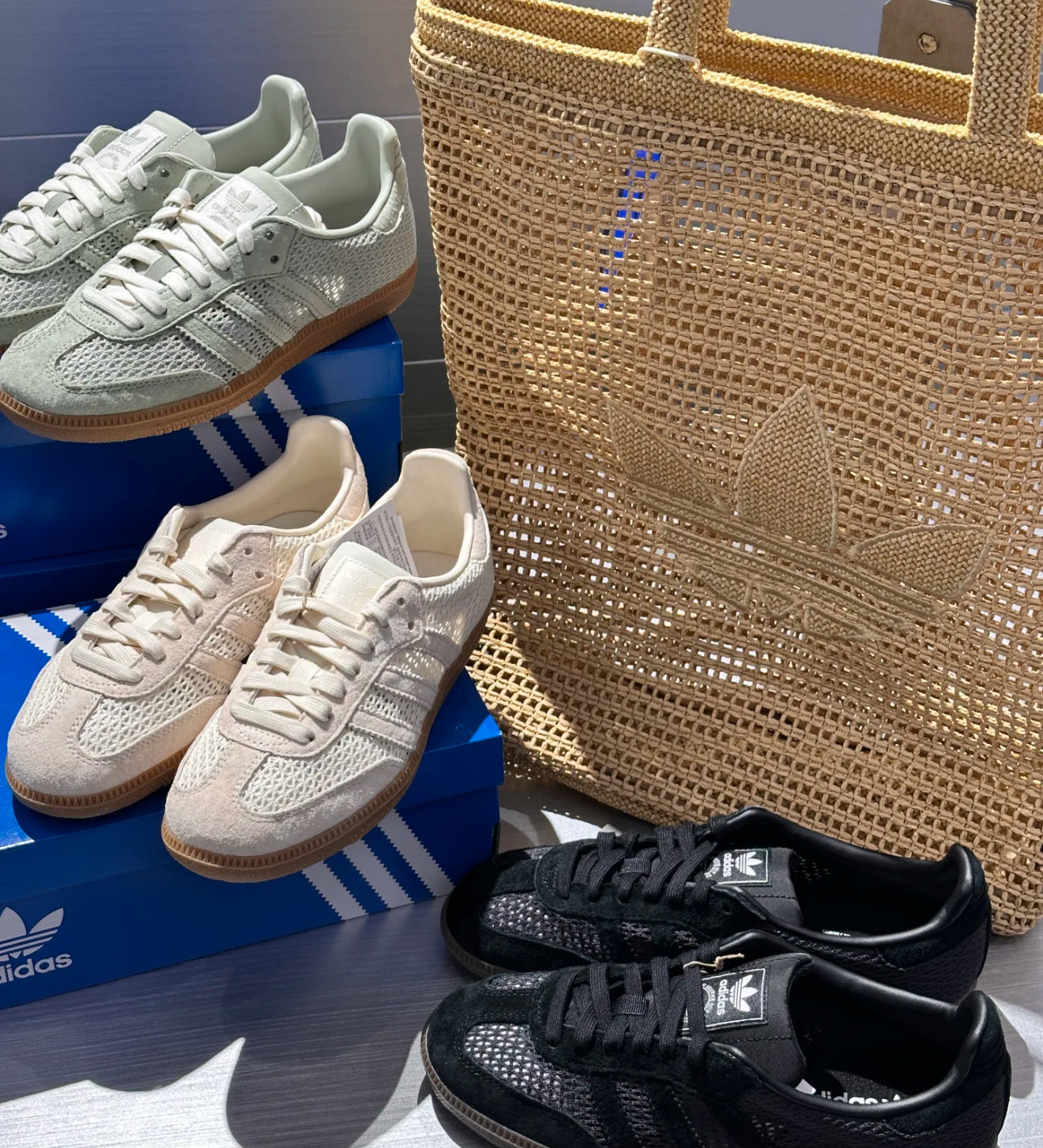 Adidas Summer Straw Tote Bag