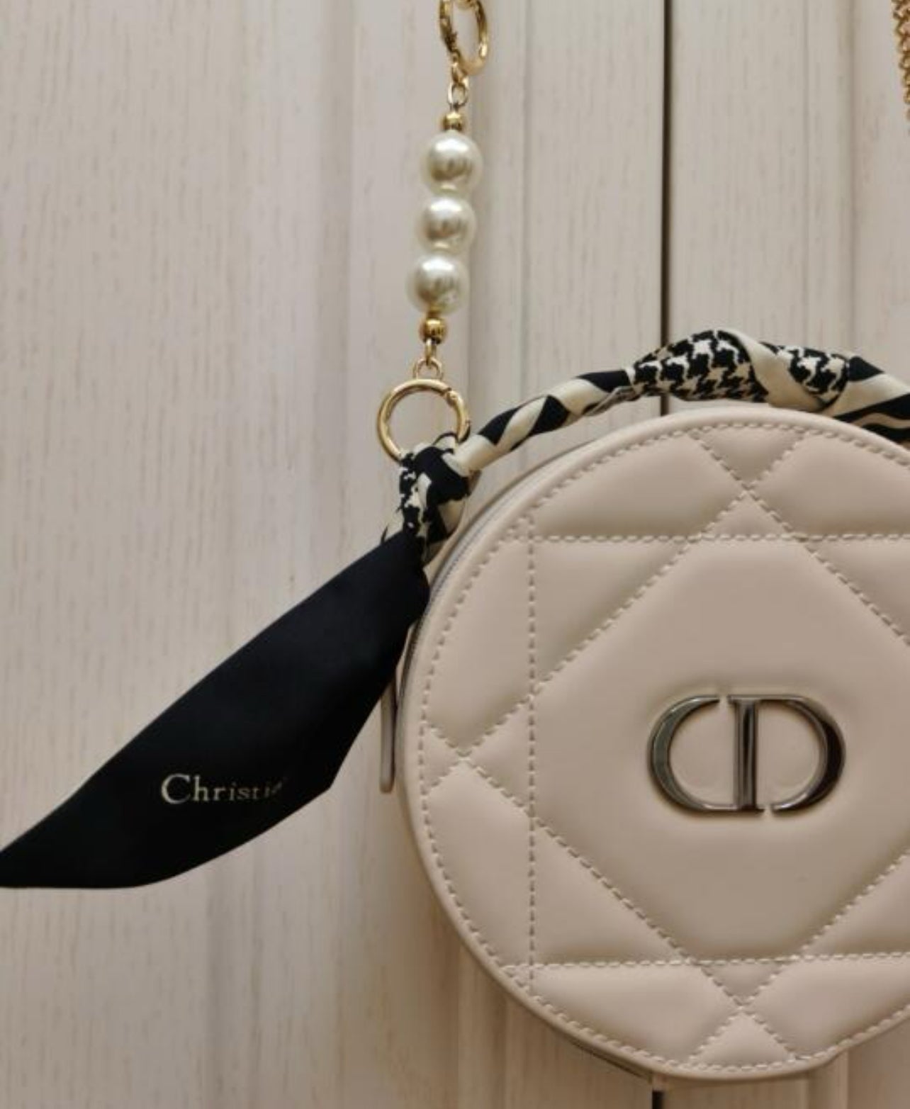 Dior Pink Round Vanity Bag