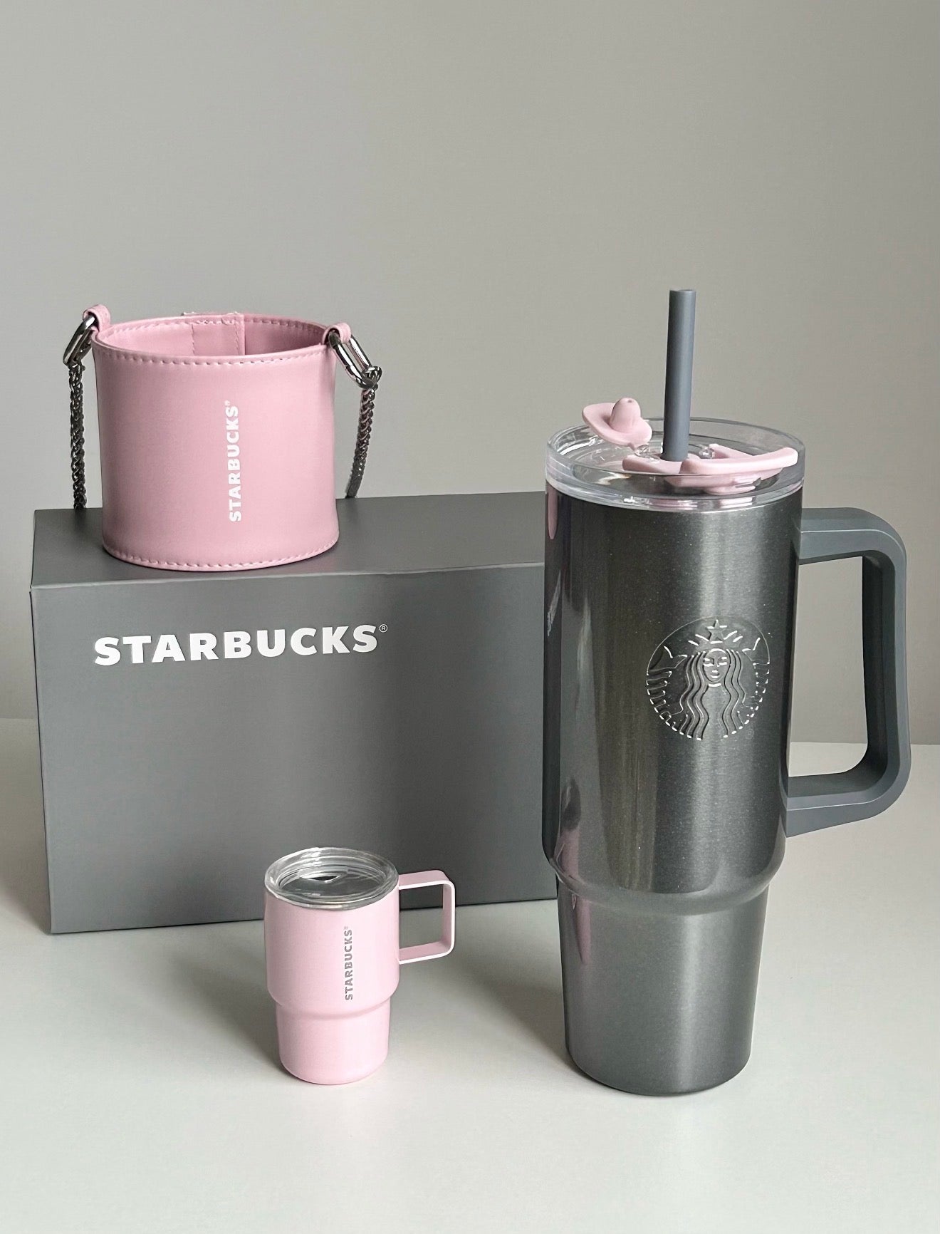Starbucks BalletRock Grey Tumblr with Mini Tumblr