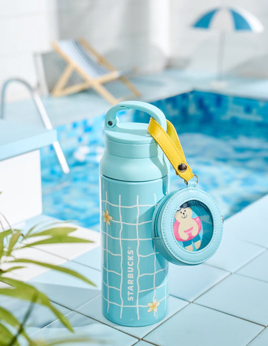 Starbucks Pool Bear Keychain Thermos
