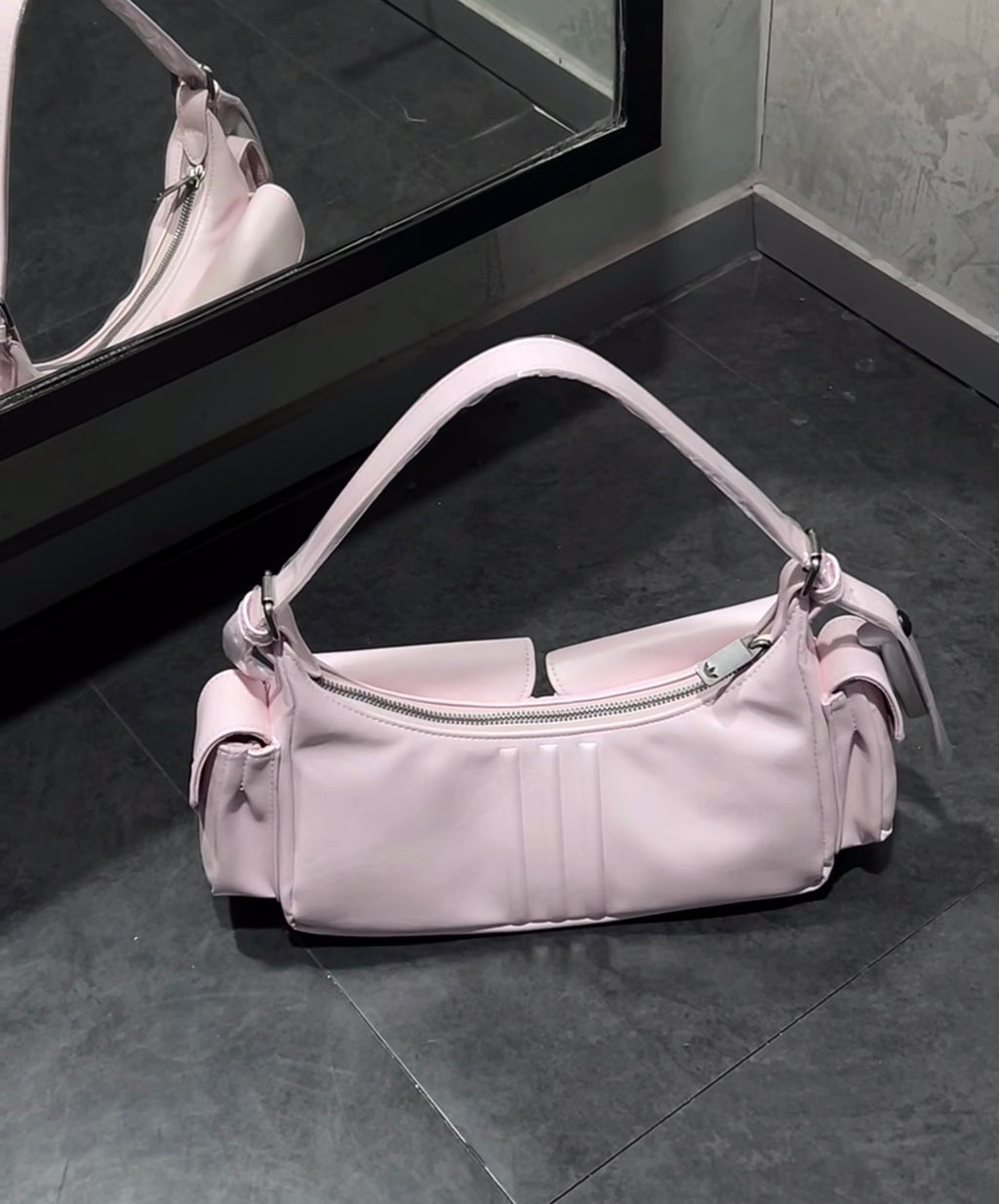Adidas Leather Shoulder Bag Pink