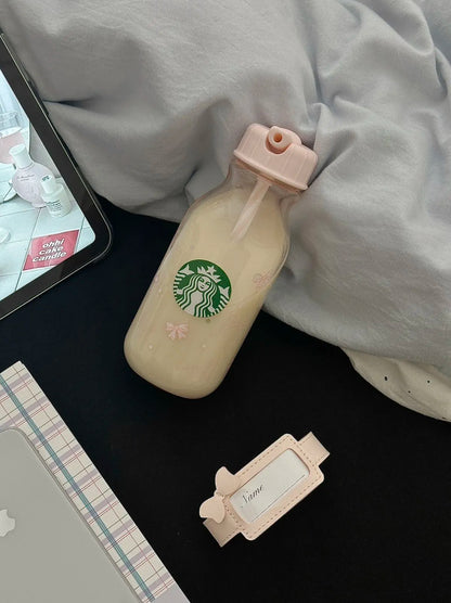 Starbucks Pink Ribbon Straw Clear Glass