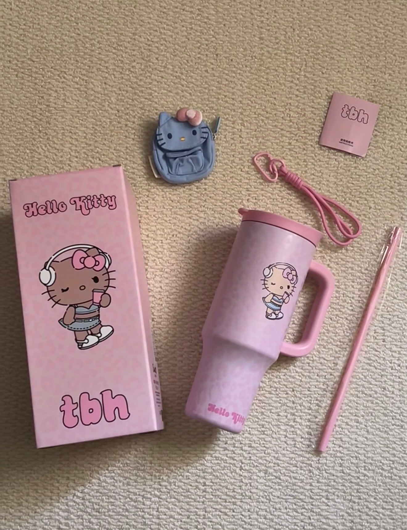 TBH x Pink Leopard Hello Kitty Thermos