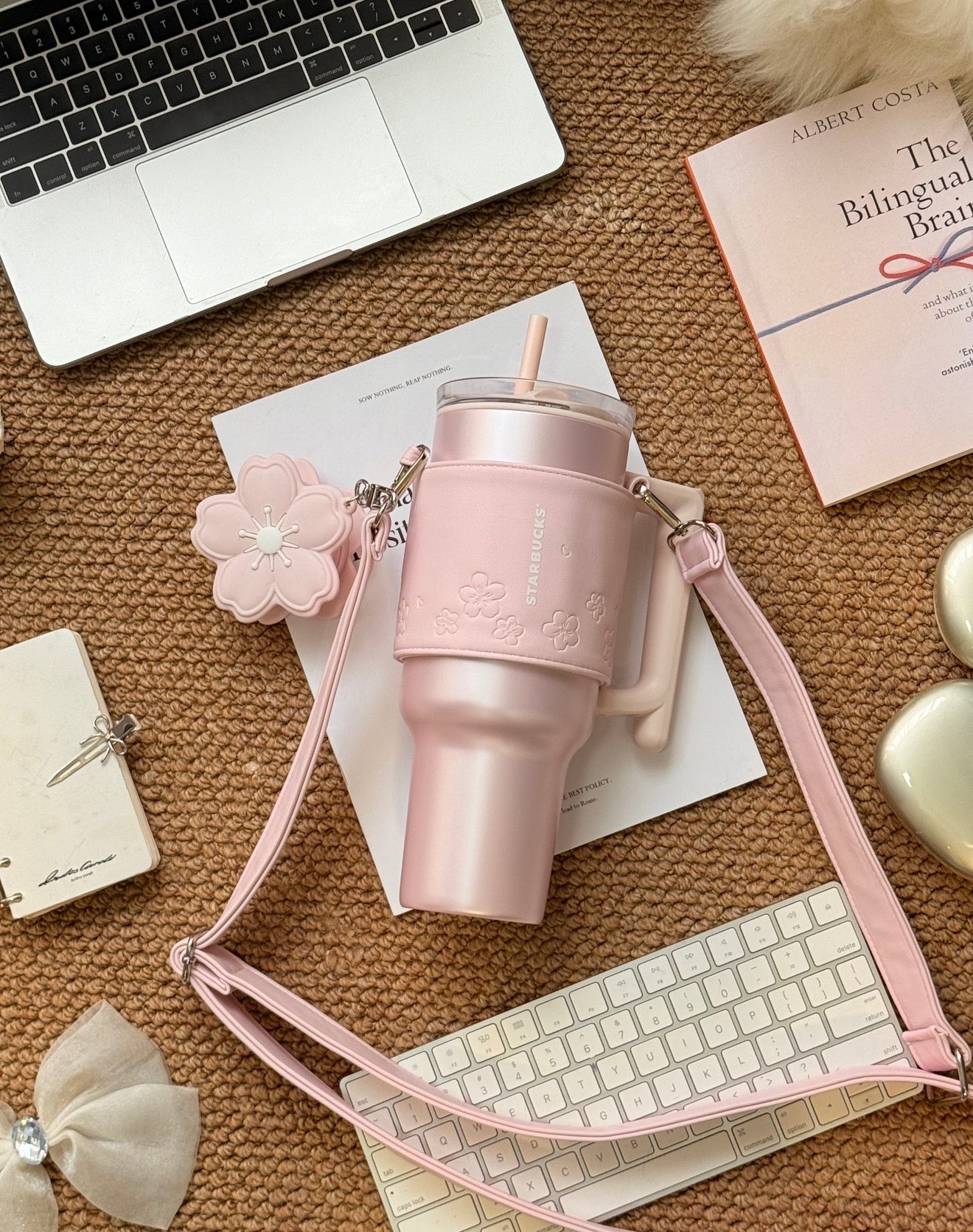 Starbucks Sakura Pearl Pink Side Tumblr