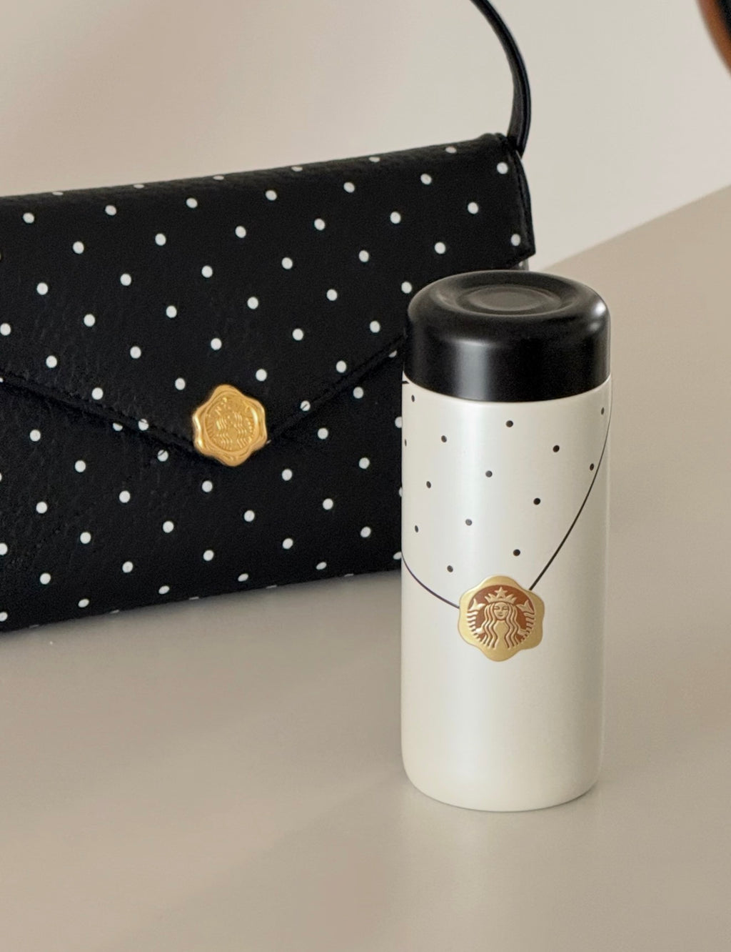 Starbucks x Polka Dots Black Bag Tumblr Set