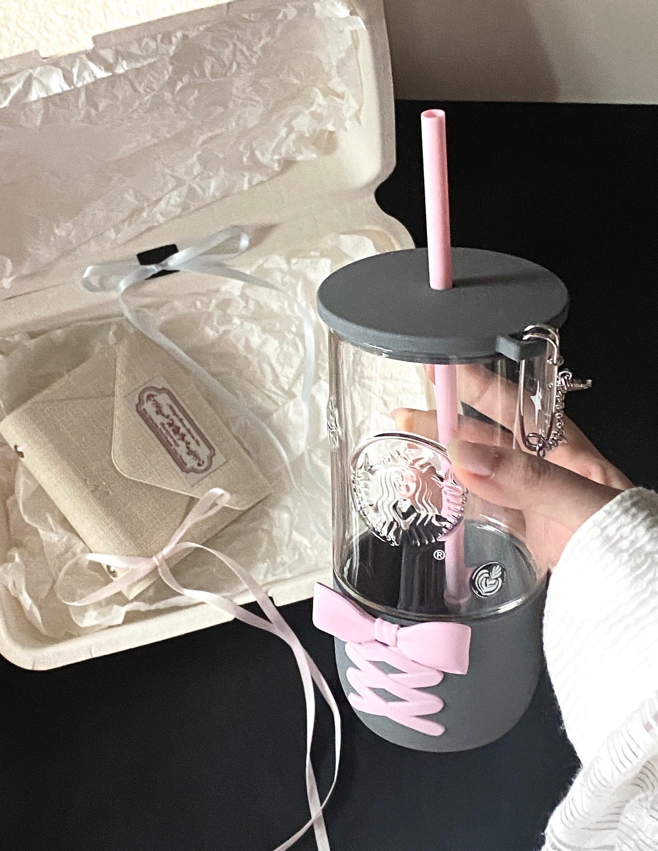 Starbucks BalletRock Straw Glass Tumblr