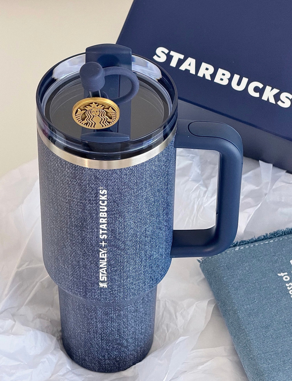 Starbucks Denim Side Handle Tumblr