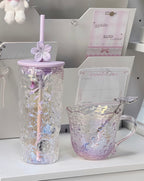 Starbucks Sakura Butterfly Glass Cup